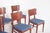 1950s Danish Blue Upholstered Dining Chairs, 1950, Set of 6 For Sale - Image 5 of 10