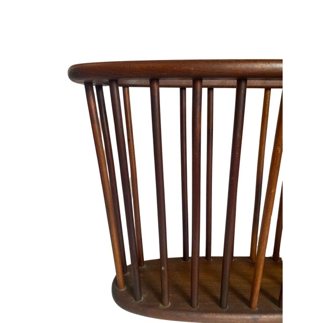 Classic Mid Century Arthur Umanoff Wooden Spindle Magazine Rack, unsigned. A staple in any mid century home in the 60’s.