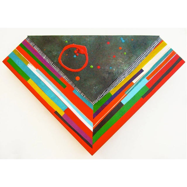 I made a group of pieces around 2010 inspired by origami folded shapes. This is one of them. The surface is made of two...