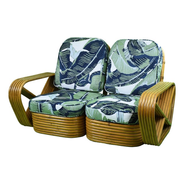 1950s 6 Strand Paul Frankl Style Love Seat For Sale