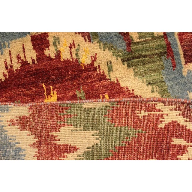 Textile 1990s Modern Red/Ivory Wool Rug - 5'1 X 8'1 For Sale - Image 7 of 8