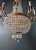 1910s Empire Brass Crystal Lustre Chandelier Ceiling Light For Sale - Image 6 of 12