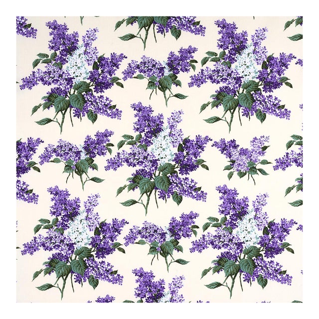 Schumacher x Johnson Hartig Proust's Lilacs Fabric in Purple For Sale