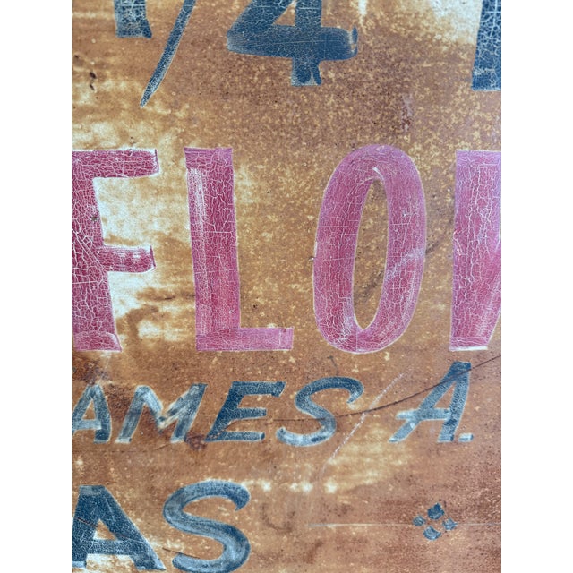 Vintage Double-Sided Hand-Painted Flower Garden Sign, 54" For Sale - Image 4 of 4
