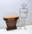 Vintage Beech and Walnut Root Console Table with Orange Glass Top, 1950s For Sale - Image 4 of 15
