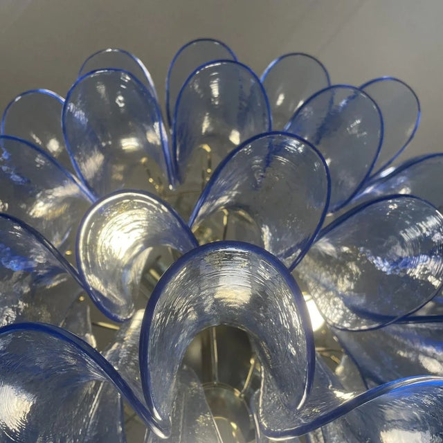 Early 21st Century Blue Petals Ceiling Lamp For Sale - Image 5 of 7