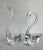 Here is such a lovely pair of glass/crystal swans. They look so pretty together and you can either have them facing the...