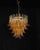 Metal Vintage Murano Chandelier with Handmade Amber Petal-Shaped Glass, 1970s For Sale - Image 7 of 11