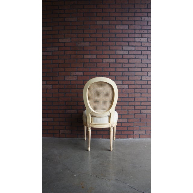 French Provincial Henredon French Regency Cane Back Dining Side Chairs For Sale - Image 3 of 9