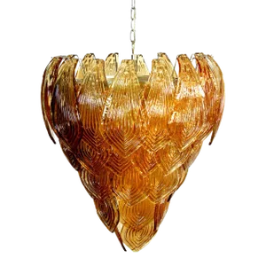 Murano Felci Chandelier 52 Amber Glass