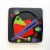 Glass Vintage 1980's Postmodern Studio Fused Art Glass Multicolor Abstract Coasters - Set of 4 For Sale - Image 7 of 12