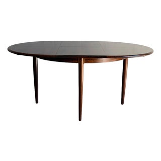In Style of J.l. Møller Rosewood Dining Table Oval Extendable Wooden Furniture Mid-Century Modern Denmark 1960s For Sale