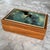 Brown Solid Wood Jewelry Box With Bald Eagle Tile Top, Signed by Artist Ted Blaylock, 1986, Red Felt Interior For Sale - Image 8 of 9
