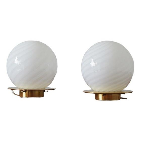 Italian Ball Table Lamps, Set of 2 For Sale - Image 6 of 6