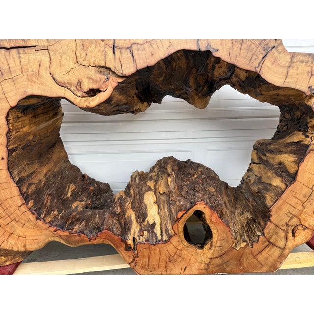 1990s Statement Live-Edge Mango Wood "Window" Slab For Sale - Image 15 of 18