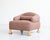 Caubeen club chair with bolster pillow by BDDW – Built entirely from scratch and upholstered by hand. Legs carved from...