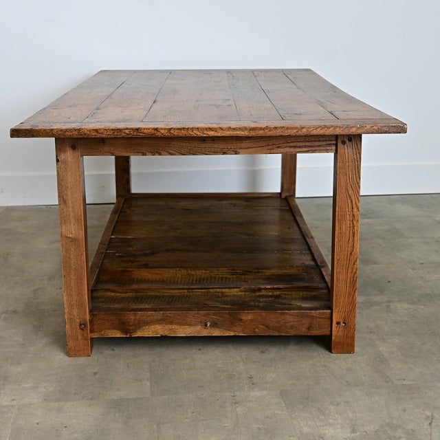 English 19th Century Farmhouse Table at Coffee Table Height For Sale - Image 10 of 11