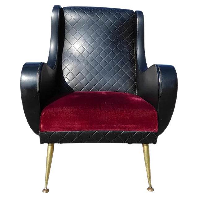 Italian Lounge Chair, 1950s For Sale