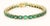 Art Deco 24.5ct Oval Green Emerald Byzantine Gemstone Bracelet in 14k Yellow Gold For Sale - Image 3 of 10