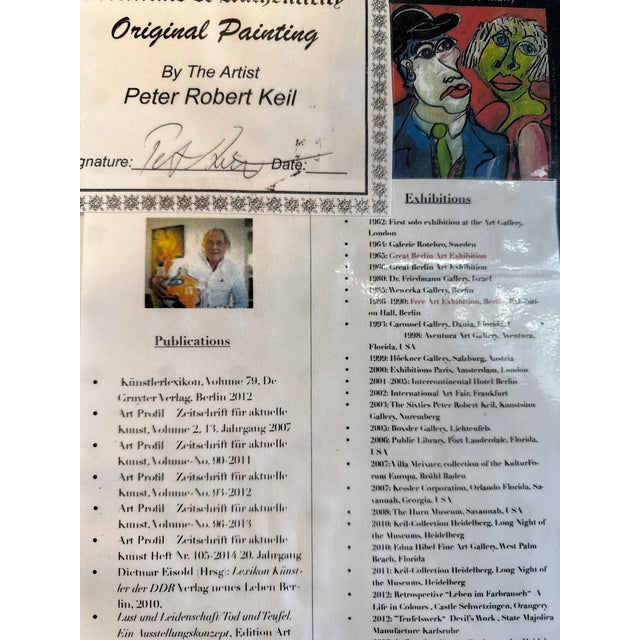 Black 1960s Early Peter Keil Pair of Abstract Cubist Paintings For Sale - Image 8 of 8