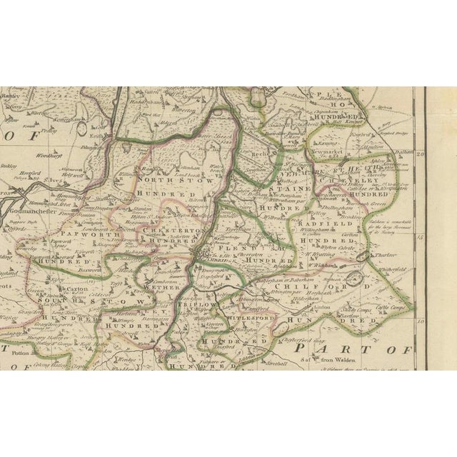 Mid 18th Century Large Antique Map of Cambridgeshire by Emanuel Bowen, 1760 For Sale - Image 5 of 11
