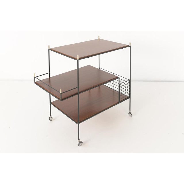 Bar Cart in Walnut, 1960s For Sale - Image 13 of 13