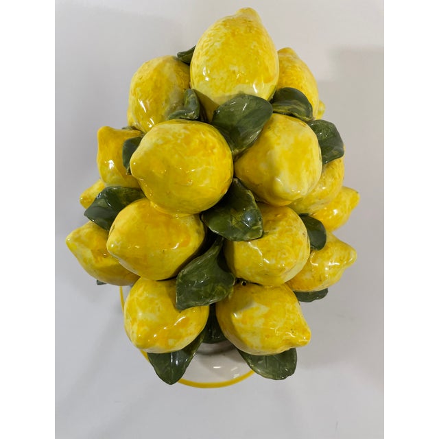 Large Vintage Italian Style Lemon Topiary Centerpiece For Sale - Image 10 of 18
