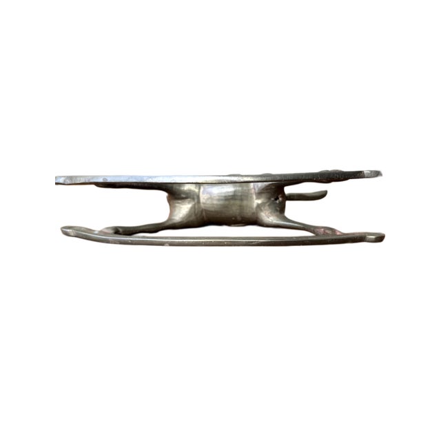 Pair of Vintage Solid Brass Rocking Horse Figurines With Patina. For Sale - Image 18 of 18