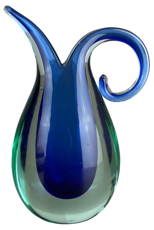 Large Murano Glass Sommerso Vase attributed to Flavio Poli, Italy, 1970s