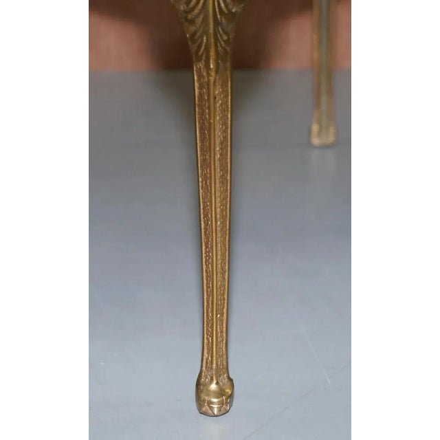 Green Marble Top Side Tables with Bronzed Frames, Set of 2 For Sale - Image 18 of 18