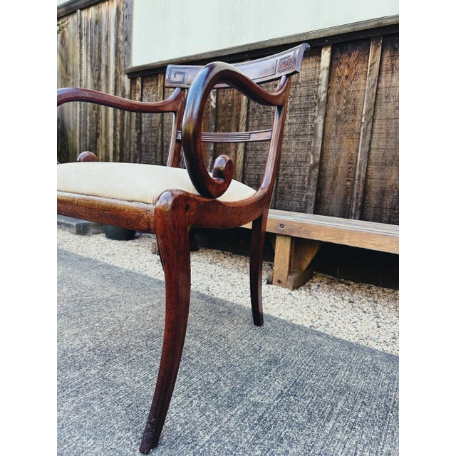 19th Century Mahogany Armchair For Sale - Image 4 of 12