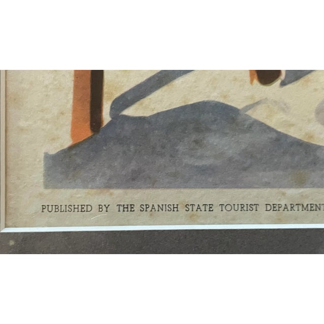 1930s Vintage Ski Poster - 1930's Visit Spain Ski Travel Poster For Sale - Image 5 of 6