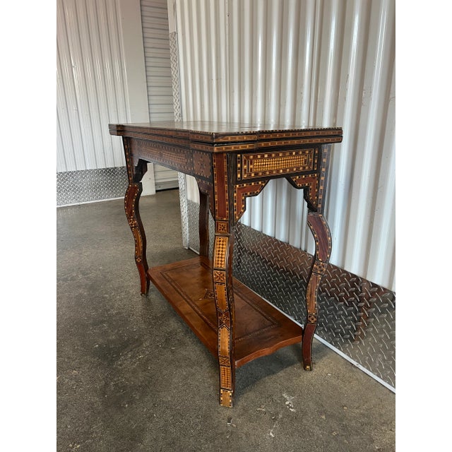 Late 19th Century Antique Inlaid Syrian Gaming Table For Sale - Image 4 of 11