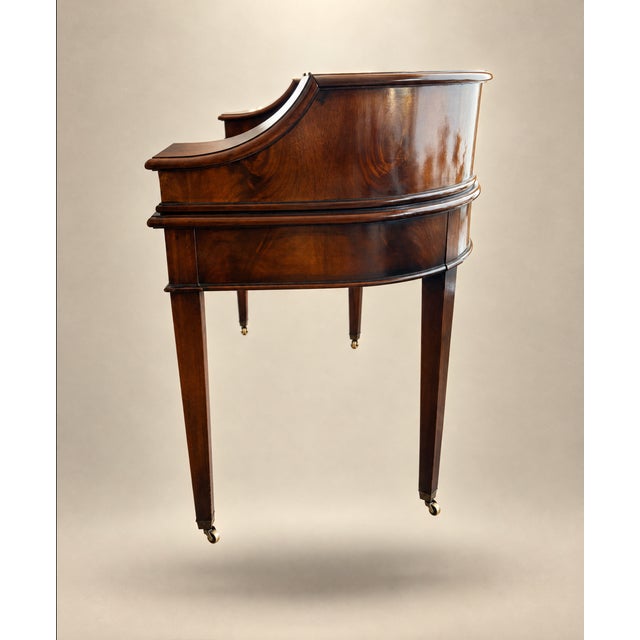 1920s Flame Mahagony "Carlton" Edwardian Desk 1920's For Sale - Image 5 of 15