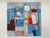 2020s Modern Multicolored Geometric Color Block Canvas - Original Acrylic Art For Sale - Image 5 of 9