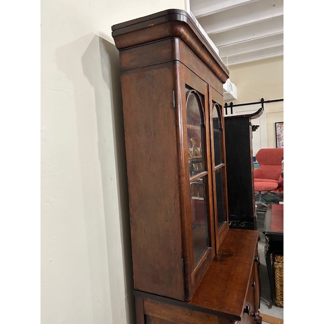 Brown Antique Empire Display Cabinet For Sale - Image 8 of 16