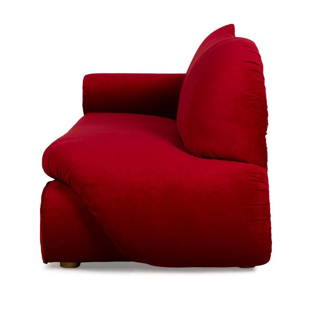 Red Gaudi 3-Seater Sofa in Red Velvet from Bretz For Sale - Image 8 of 9