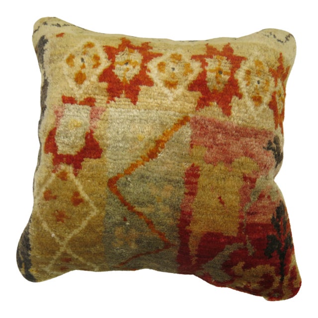 Mid 20th Century Oushak Rug Pillow For Sale
