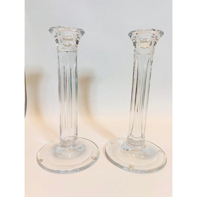 Tiffany & Co. Clear Crystal Candlesticks a Pair For Sale - Image 12 of 12