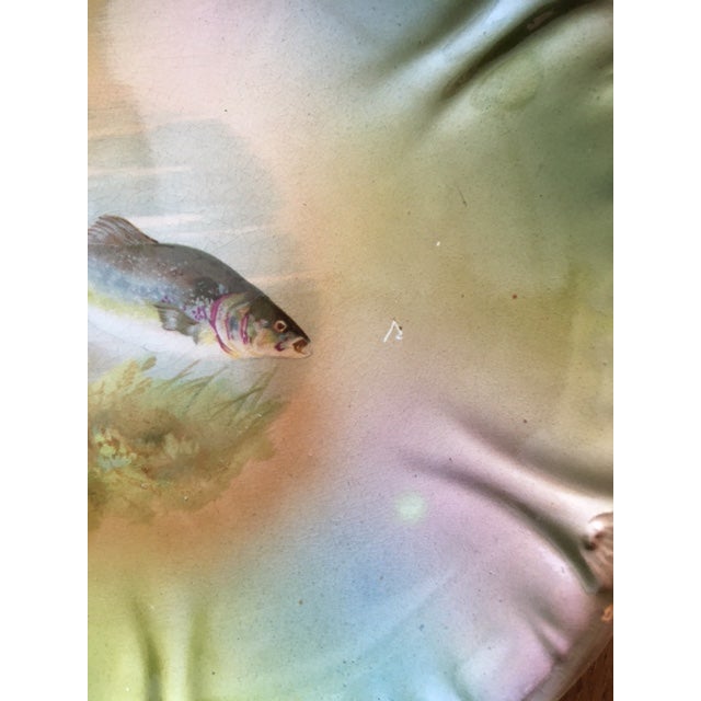 Antique German Game Fish Platter & Plates Set For Sale - Image 9 of 11