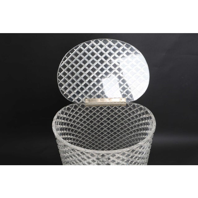 Hollywood Regency Hollywood Regency Lucite Laundry Hamper For Sale - Image 3 of 8