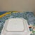 1970s Cobalt Blue & Gold Octagon Square Patriotic Dish For Sale - Image 5 of 5
