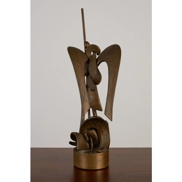 1950s Bronze Saint-Michel Sculpture by Olivier Strebelle For Sale - Image 5 of 11