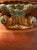 1950s 1950s Van Briggle Pottery Flower Frog With Console Bowl Drip Brown Green Glaze-Signed For Sale - Image 5 of 16