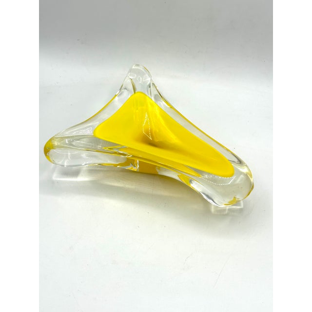 Mid-Century Murano Sommerso Italian Glass Sculptural Catchall For Sale - Image 11 of 13