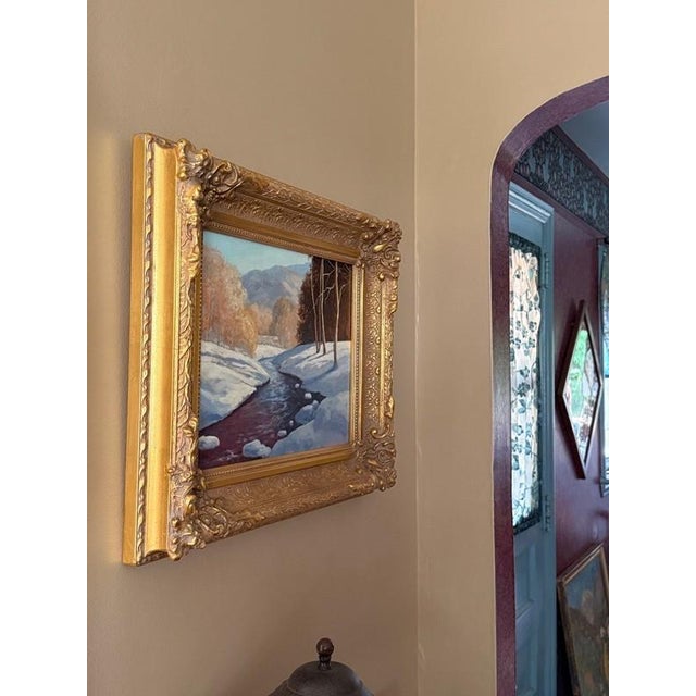 Gary Steffen (Listed Artist b.1939, Co) Oil Painting on Canvas Titled Snow Banks. Gallery Label, Very Fine Frame For Sale - Image 9 of 14