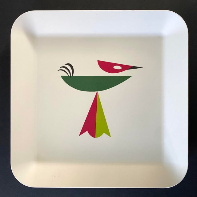 1950s Mid-Century Waverly Products Mod Bird Melamine Serving Tray For Sale - Image 5 of 5