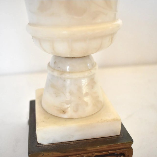 Antique 19th-Century White Marble Table Lamp For Sale - Image 11 of 12