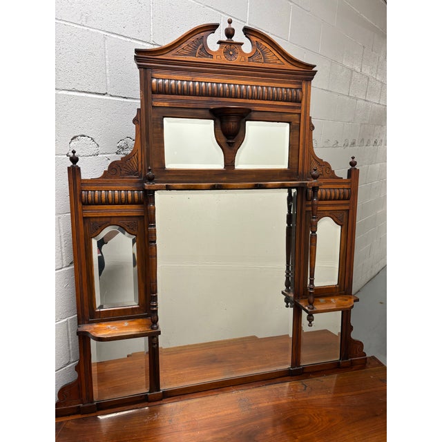 Mid 19th Century Antique Sideboard / Buffet With Mirror - Spanish or Victorian For Sale - Image 5 of 12