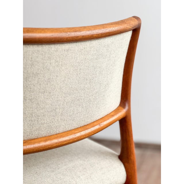 1960s Mid-Century Model 80 Upholstered Chair by Niels O. Møller for J. L. Mollers, Set of 2 For Sale - Image 5 of 16